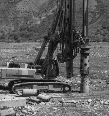 Earthworks and prepared construction site